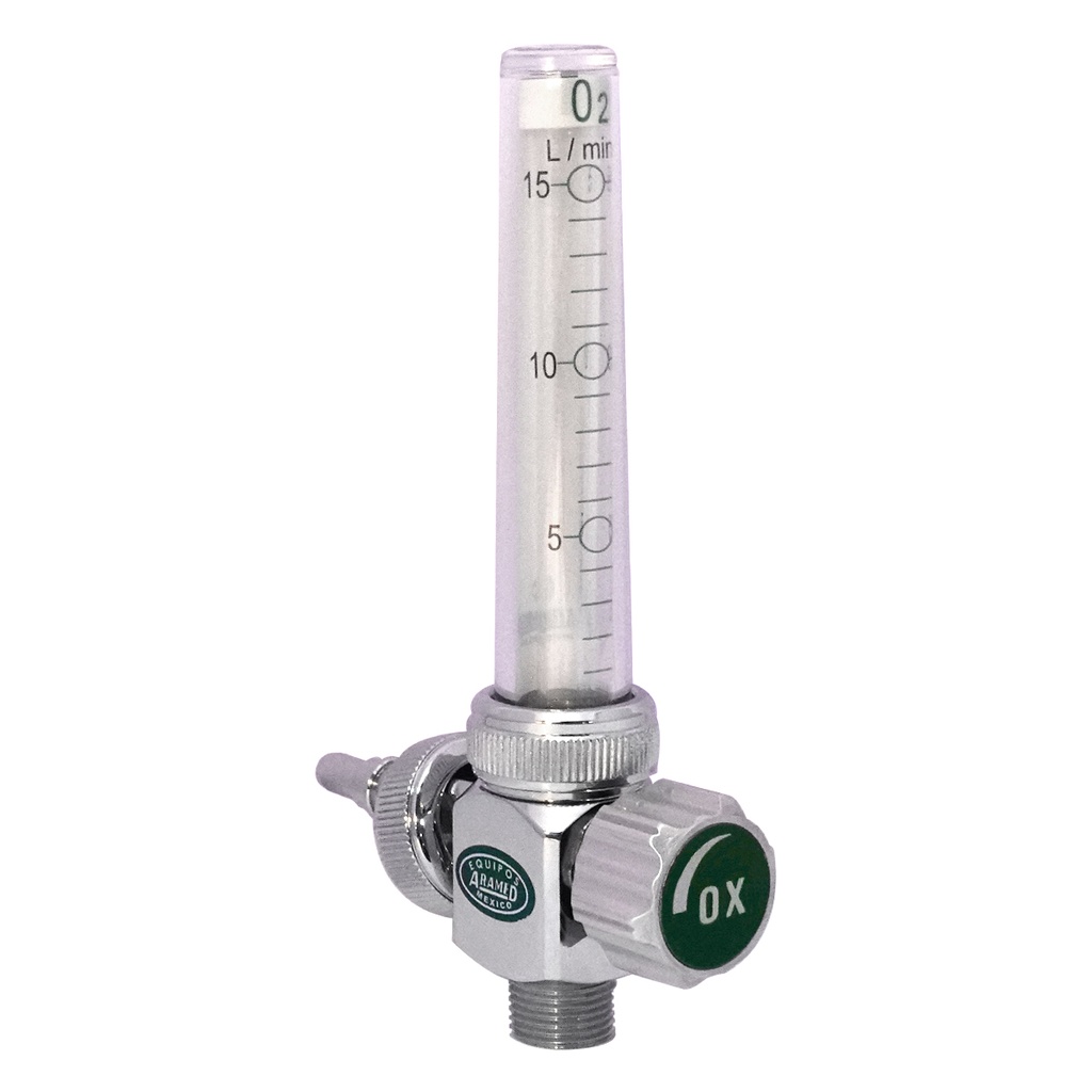 Flujómetro sencillo para oxígeno 0-15 L.P.M.