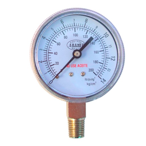 [904129] Manometro 0-14 2 1/2″ Crom 1/4